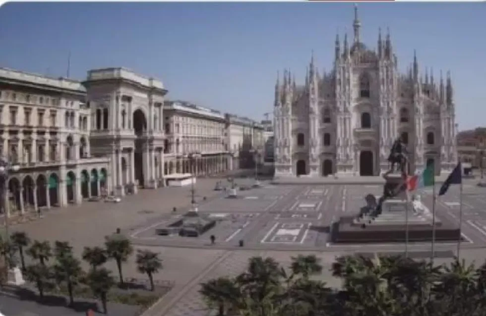 Συγκλονίζει το βίντεο με την άδεια πλατεία στο κέντρο του Μιλάνο - ΒΙΝΤΕΟ