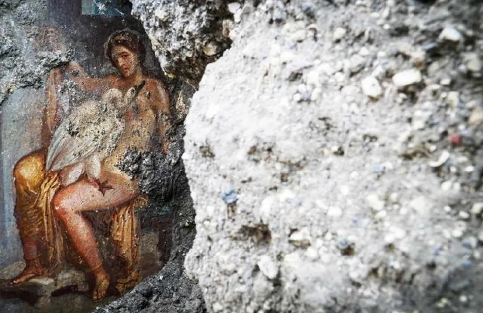 Μία μοναδική νωπογραφία της Λήδας και του κύκνου-Δία στην Πομπηΐα