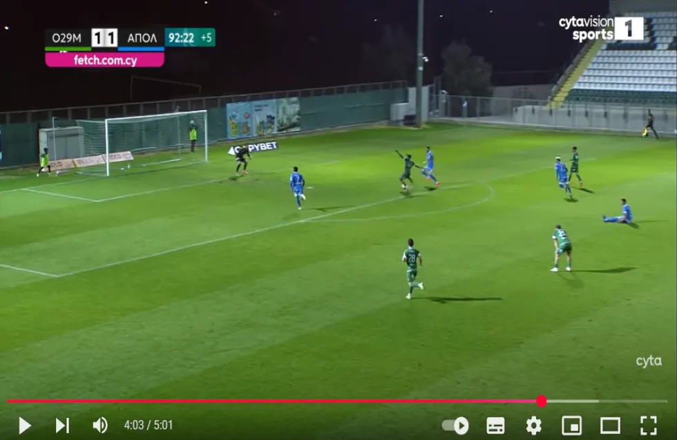 ΒΙΝΤΕΟ: Έτσι σόκαρε τον Απόλλωνα η Ομόνοια 29Μ!