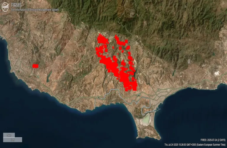 ΕΡΑΤΟΣΘΕΝΗΣ: 120 km² καμένης γης στη Λεμεσό – Πρώτη εκτίμηση από δορυφορικά δεδομένα
