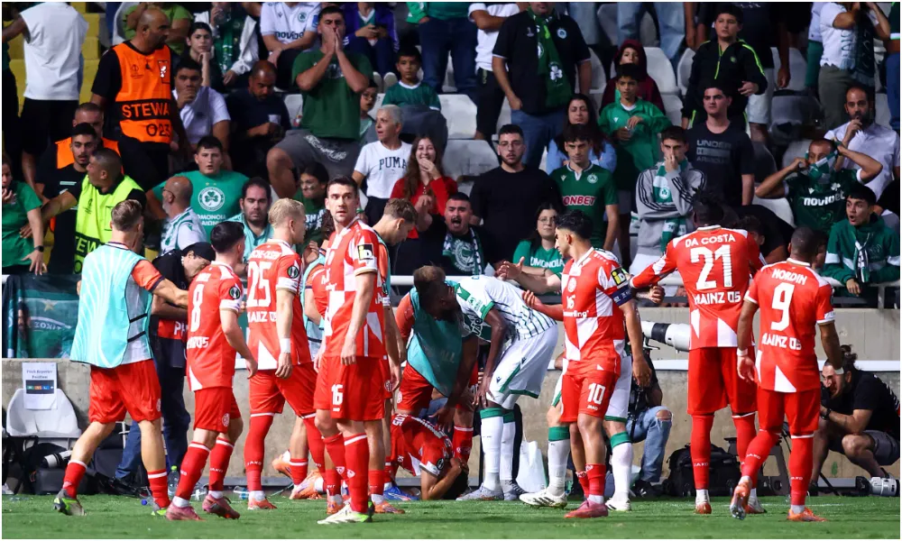Σκόραρε η Μάιντς, αντίδραση Ομονοιατών στους πανηγυρισμούς και… έφυγαν οι διαιτητές