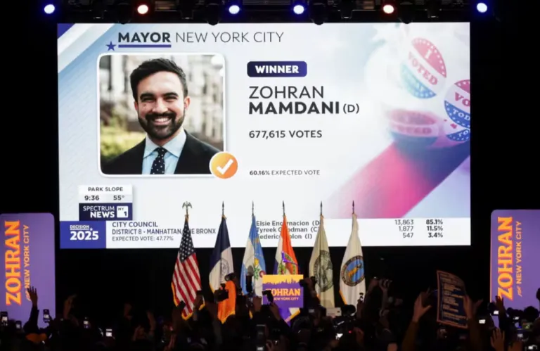 Ο Ζόραν Μαμντάνι στην πρώτη του ομιλία ως δήμαρχος της Νέας Υόρκης μετά την ιστορική νίκη (βίντεο)
