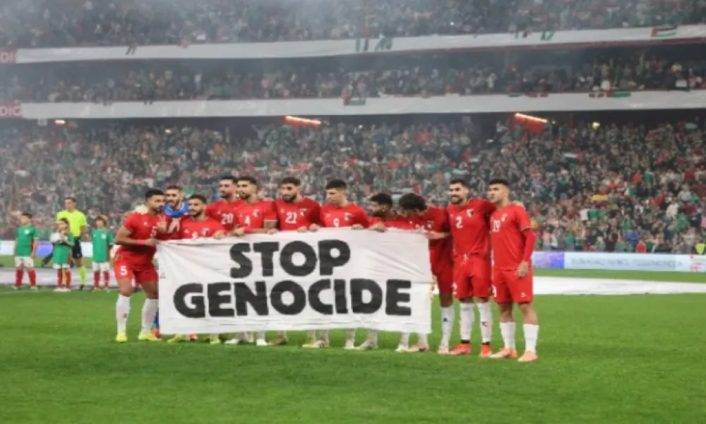 Οι Παλαιστίνιοι ποδοσφαιριστές έστειλαν μήνυμα ειρήνης από το Μπιλμπάο