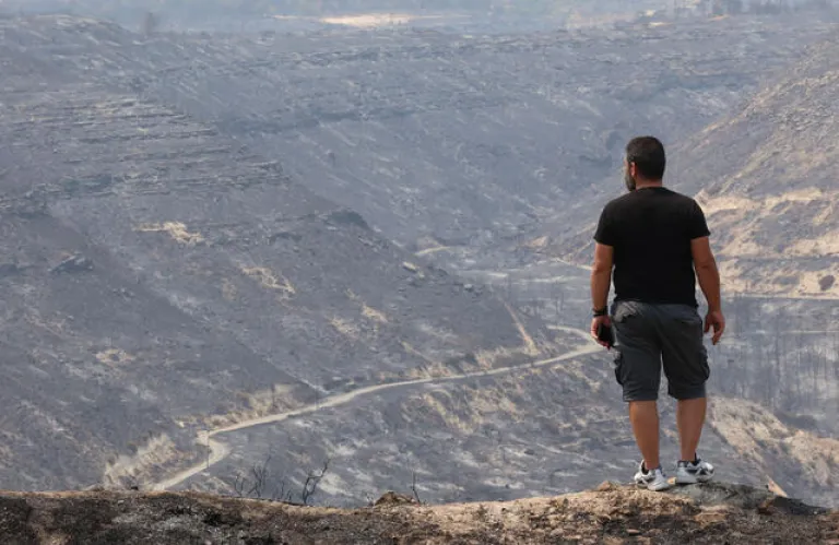 Πρασινίζουν την καμένη γη της ορεινής Λεμεσού - Σε εξέλιξη τα αντιπλημμυρικά έργα