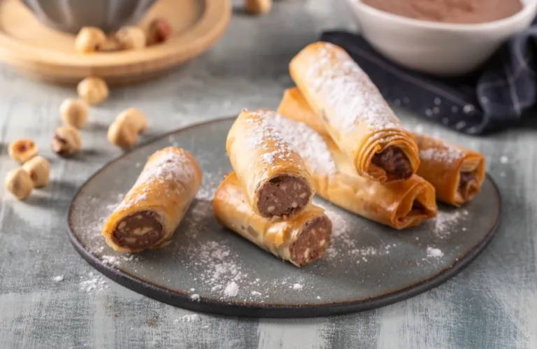 Πουράκια με πραλίνα σοκολάτας