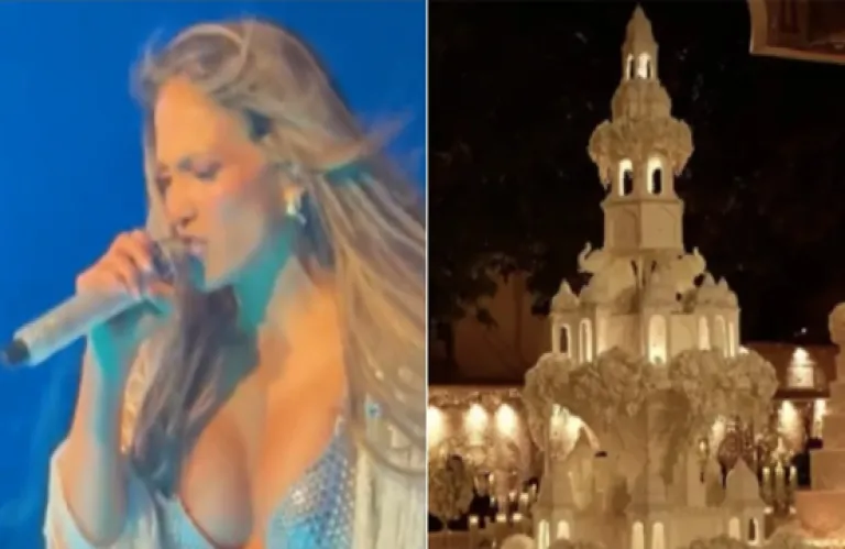 O γάμος των 6,7 εκατ. στην Ινδία: Το σόου με τα φτερά της Λόπεζ, η τούρτα υπερπαραγωγή που έφτανε τα 5 μέτρα και οι εκλεκτοί καλεσμένοι (βίντεο, φώτος)