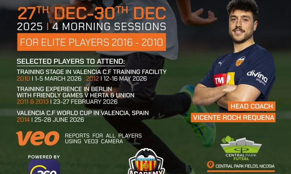 Μεγάλο το ενδιαφέρον για το 4ο Χριστουγεννιάτικο Valencia C.F. Elite Camp