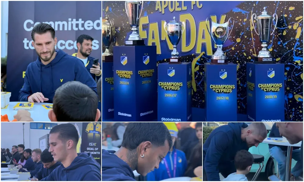 Μικροί και μεγάλοι κοντά στους πρωταγωνιστές του ΑΠΟΕΛ