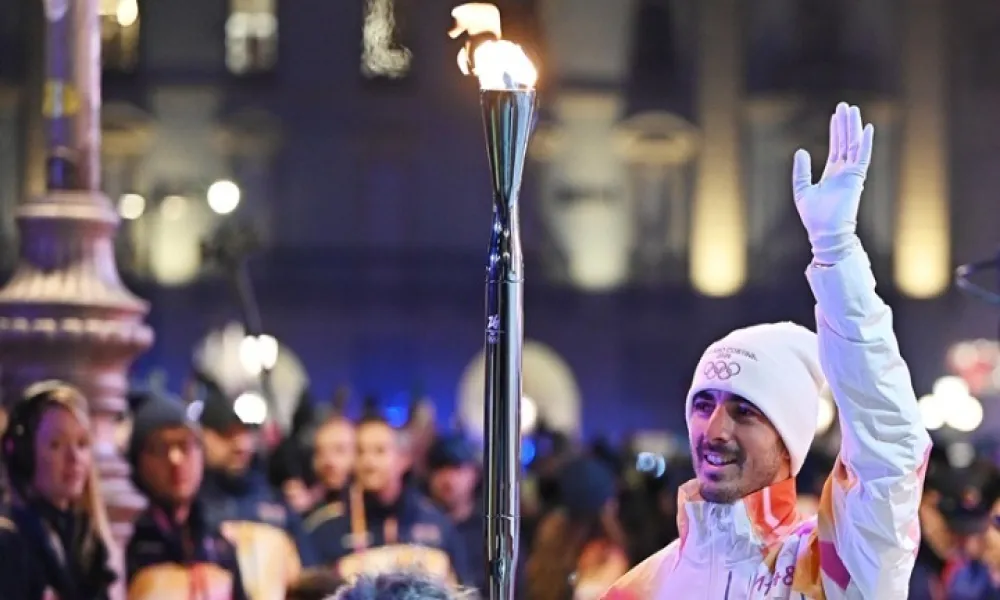 Η Ολυμπιακή Φλόγα έφτασε στην Κορτίνα