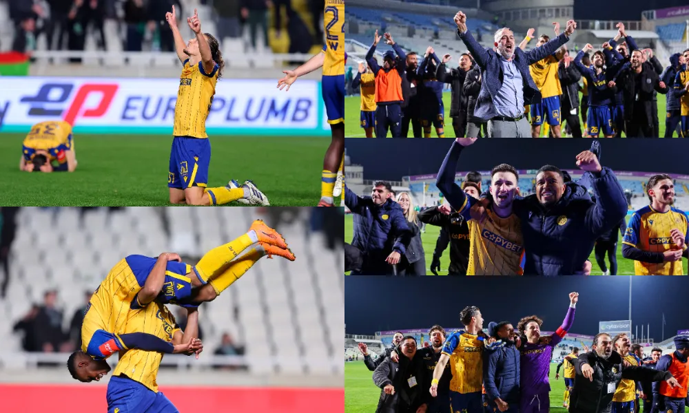 ΦΩΤΟ: Η ΑΕΛίστικη έκρηξη χαράς στο ΓΣΠ