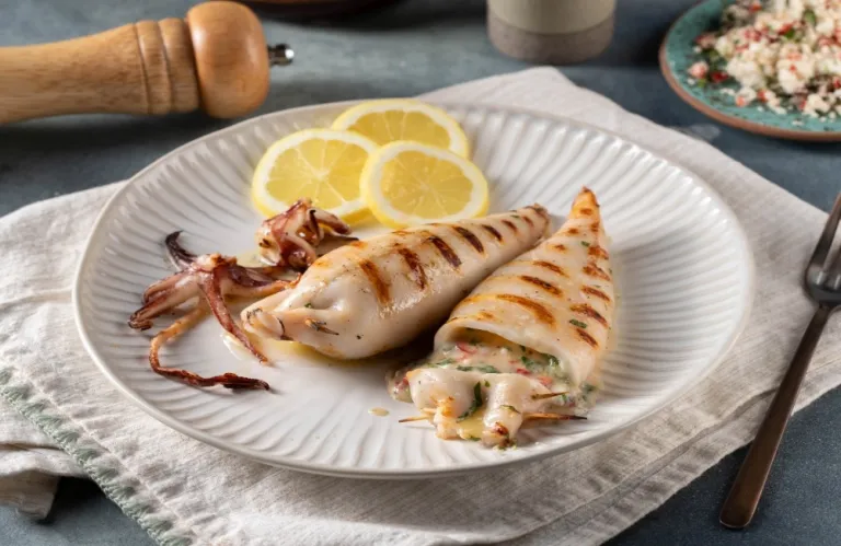 Delicious Fasting Squid Stuffed with Cheeses - Ready in Just 25 Minutes!