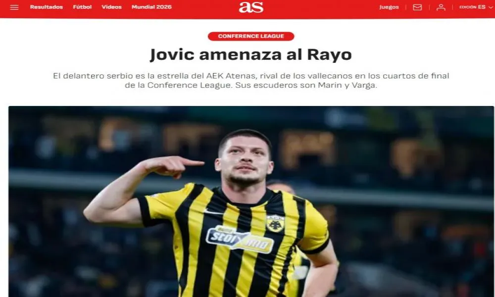 AS: «Ο Γιόβιτς απειλεί τη Ράγιο»
