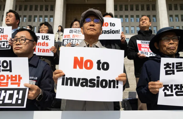 Protesters in Seoul Oppose Sending Forces to Strait of Hormuz