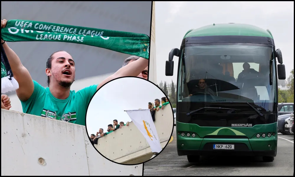 ΦΩΤΟΣ: Οι Ομονοιάτες περίμεναν το πούλμαν και αποθέωσαν τους παίκτες!