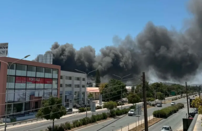 Μάχη με τις φλόγες στην Αραδίππου: Τέσσερις πυροσβέστες χρειάστηκαν περίθαλψη – Πρόλαβαν να σωθούν οι εργαζόμενοι